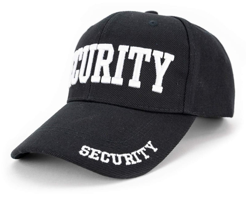 First Class Security Cap with ID On Front, Peak and Back (White Security ID) - Image 2